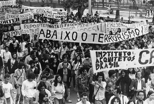 रियो दे जेनेरियो सिर्काका सडकमा विद्यार्थीको विरोध प्रदर्शन, १९७९