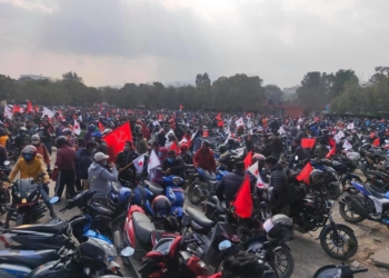 प्रतिगमनविरुद्ध काठमाडौंमा विशाल मोटरसाइकल -याली (फोटो फिचर)