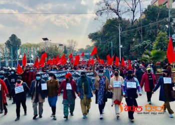 प्रतिगमनको विरोधमा सडकमा ओर्लिए महिलाहरू (फोटो फिचर)